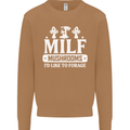 Mushrooms I Like To Forage MILF Mens Sweatshirt Jumper Caramel Latte