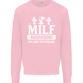 Mushrooms I Like To Forage MILF Mens Sweatshirt Jumper Light Pink