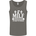 Mushrooms I Like To Forage MILF Mens Vest Tank Top Charcoal