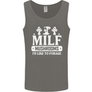 Mushrooms I Like To Forage MILF Mens Vest Tank Top Charcoal