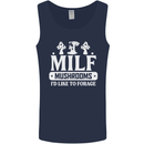 Mushrooms I Like To Forage MILF Mens Vest Tank Top Navy Blue