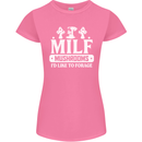 Mushrooms I Like To Forage MILF Womens Petite Cut T-Shirt Azalea