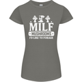 Mushrooms I Like To Forage MILF Womens Petite Cut T-Shirt Charcoal