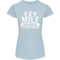 Mushrooms I Like To Forage MILF Womens Petite Cut T-Shirt Light Blue
