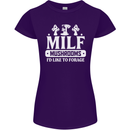 Mushrooms I Like To Forage MILF Womens Petite Cut T-Shirt Purple