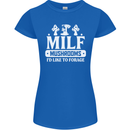 Mushrooms I Like To Forage MILF Womens Petite Cut T-Shirt Royal Blue