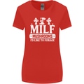Mushrooms I Like To Forage MILF Womens Wider Cut T-Shirt Red