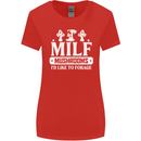 Mushrooms I Like To Forage MILF Womens Wider Cut T-Shirt Red