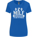 Mushrooms I Like To Forage MILF Womens Wider Cut T-Shirt Royal Blue
