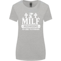 Mushrooms I Like To Forage MILF Womens Wider Cut T-Shirt Sports Grey