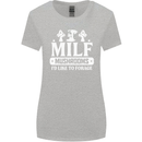 Mushrooms I Like To Forage MILF Womens Wider Cut T-Shirt Sports Grey