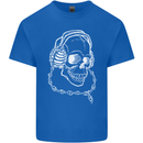 Music A Skull Wearing Headphones Kids T-Shirt Childrens Royal Blue