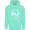 Music A Skull Wearing Headphones Mens 80% Cotton Hoodie Peppermint