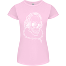 Music A Skull Wearing Headphones Womens Petite Cut T-Shirt Light Pink