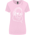 Music A Skull Wearing Headphones Womens Wider Cut T-Shirt Light Pink