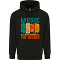 Music Can Change the World Childrens Kids Hoodie Black