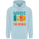 Music Can Change the World Childrens Kids Hoodie Light Blue