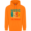 Music Can Change the World Childrens Kids Hoodie Orange
