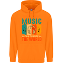 Music Can Change the World Childrens Kids Hoodie Orange