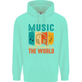 Music Can Change the World Childrens Kids Hoodie Peppermint