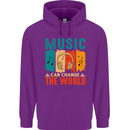 Music Can Change the World Childrens Kids Hoodie Purple