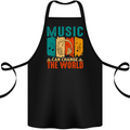 Music Can Change the World Cotton Apron 100% Organic Black
