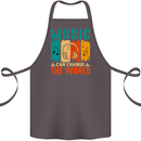 Music Can Change the World Cotton Apron 100% Organic Dark Grey