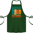 Music Can Change the World Cotton Apron 100% Organic Forest Green