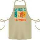 Music Can Change the World Cotton Apron 100% Organic Khaki
