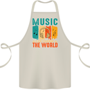 Music Can Change the World Cotton Apron 100% Organic Natural