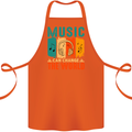 Music Can Change the World Cotton Apron 100% Organic Orange