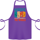 Music Can Change the World Cotton Apron 100% Organic Purple