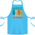Music Can Change the World Cotton Apron 100% Organic Turquoise