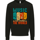 Music Can Change the World Kids Sweatshirt Jumper Black