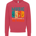 Music Can Change the World Kids Sweatshirt Jumper Heliconia