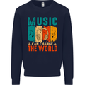 Music Can Change the World Kids Sweatshirt Jumper Navy Blue