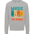 Music Can Change the World Kids Sweatshirt Jumper Sports Grey