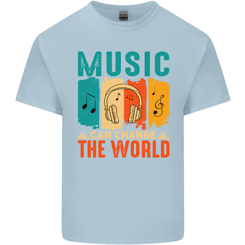 Music Can Change the World Kids T-Shirt Childrens Light Blue