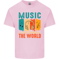 Music Can Change the World Kids T-Shirt Childrens Light Pink