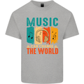 Music Can Change the World Kids T-Shirt Childrens Sports Grey