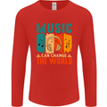 Music Can Change the World Mens Long Sleeve T-Shirt Red