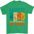 Music Can Change the World Mens T-Shirt 100% Cotton Irish Green