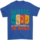 Music Can Change the World Mens T-Shirt 100% Cotton Royal Blue