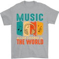 Music Can Change the World Mens T-Shirt 100% Cotton Sports Grey