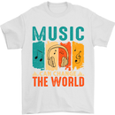 Music Can Change the World Mens T-Shirt 100% Cotton White