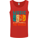 Music Can Change the World Mens Vest Tank Top Red