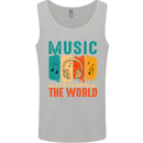 Music Can Change the World Mens Vest Tank Top Sports Grey