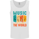 Music Can Change the World Mens Vest Tank Top White