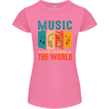 Music Can Change the World Womens Petite Cut T-Shirt Azalea