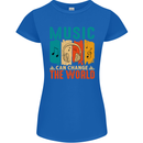 Music Can Change the World Womens Petite Cut T-Shirt Royal Blue
